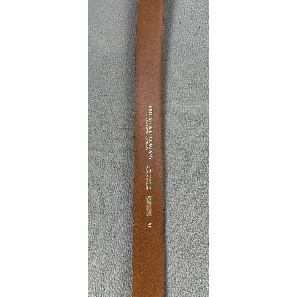 British Belt Company Belt Mens 40 Tan Brown Leather Hand Crafted England Luxury